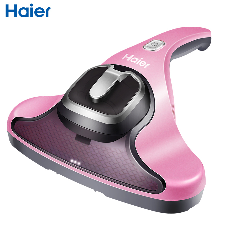 海尔(Haier)除螨仪ZC401F 奶油粉 家用床铺手持除螨紫外线杀菌 床褥吸尘器