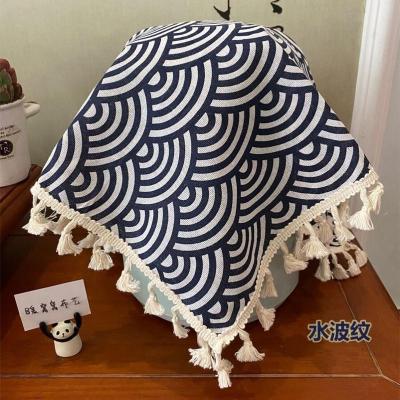 流苏水波纹 55*55cm(小号) 盖巾遮尘布饮水机面包机家电电饭煲盖布防尘罩防脏布帘搅拌机好看