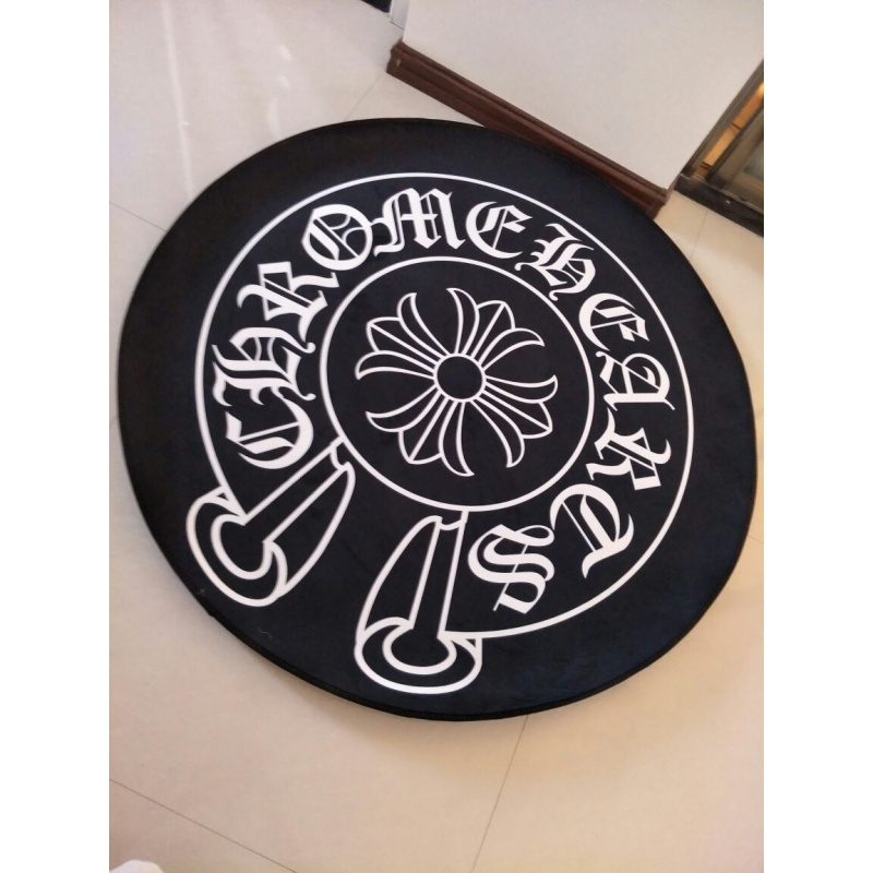 服装店圆形拍照穿衣镜地毯 试衣间衣帽间个性可定制logo圆形地垫