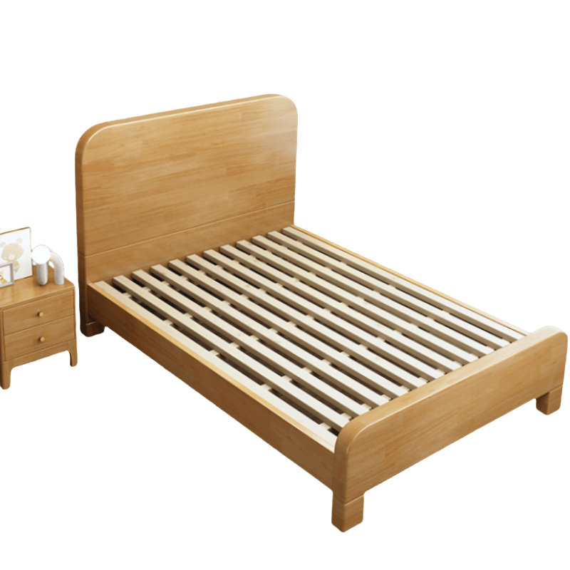 鑫木樽单人床+床头柜1000*2000*980mm套高清大图