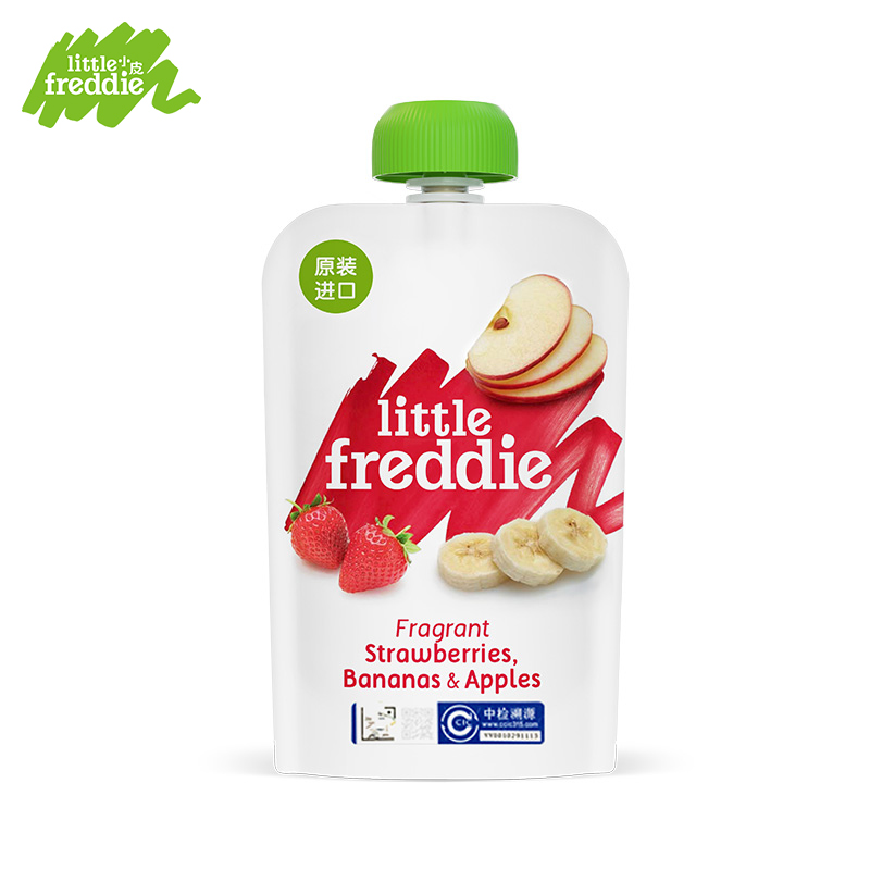 littlefreddie小皮香蕉草莓苹果泥100g