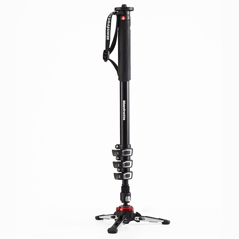 曼富图(MANFROTTO) MVMXPROA4 XPRO PLUS摄像独脚架铝质4节 相机三脚架