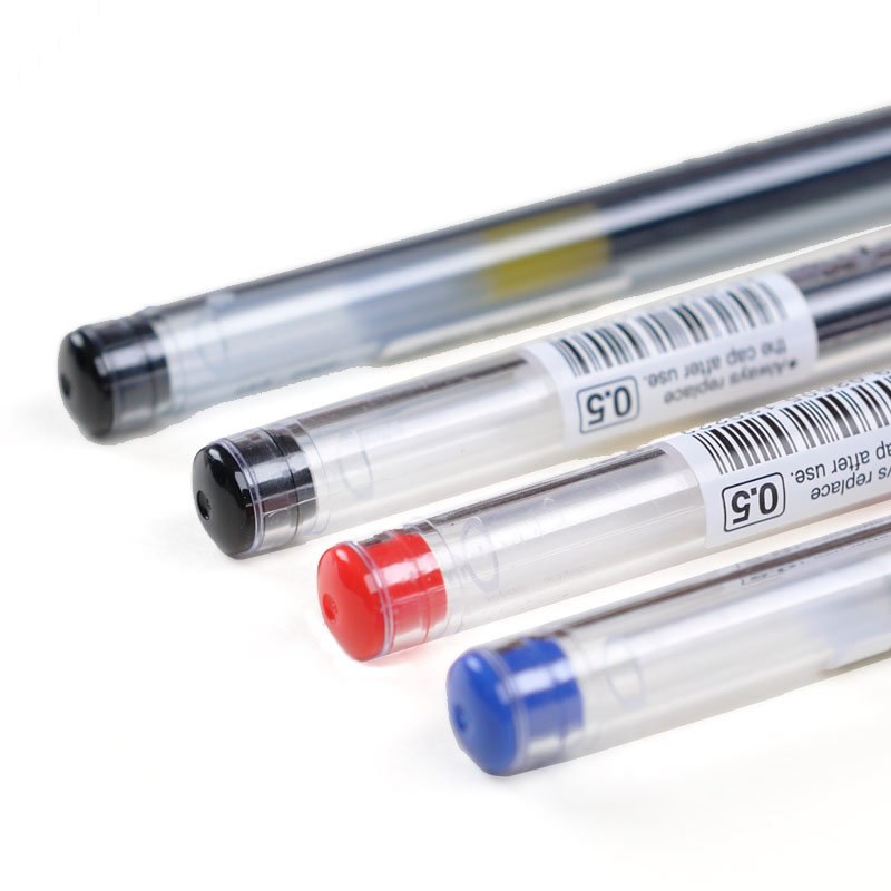 百乐BL-G1-5T拔盖中性笔学生专用考试笔12支/盒 啫喱笔大容量水笔办公签字笔可换替芯笔芯