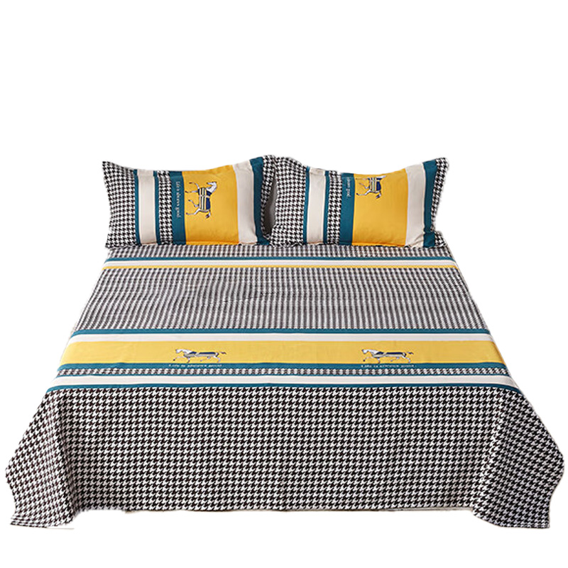 天琴床品三件套200*230cm柔软舒适千羽粗布印花TQ-S55高清大图