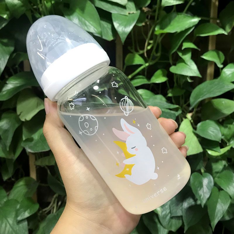 韩版奶瓶水杯成人创意带刻度便携玻璃杯女学生可爱少女心儿童杯子