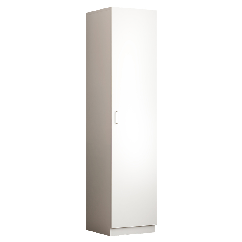 臻远ZY-MZYG-7简约木质衣柜卧室单开门衣柜夹缝储物柜 暖白色C款单门