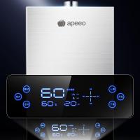 apeeo 12升燃气热水器JSQ24-FY-6332天然气家用支持智能恒温功能CO报警水气双调强排式热水器