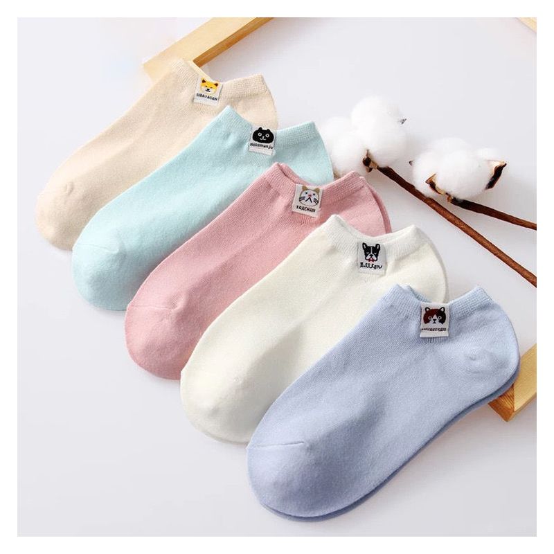 510双装女士袜子短袜棉袜低帮全棉隐形袜船袜浅口纯色春夏季吸汗