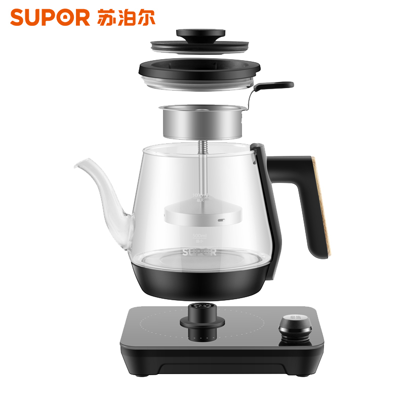 苏泊尔(SUPOR)电水壶煮茶器1000ml电热水壶电热烧水壶一体保温茶水分离煮茶器茶水分离设计SW-10C02
