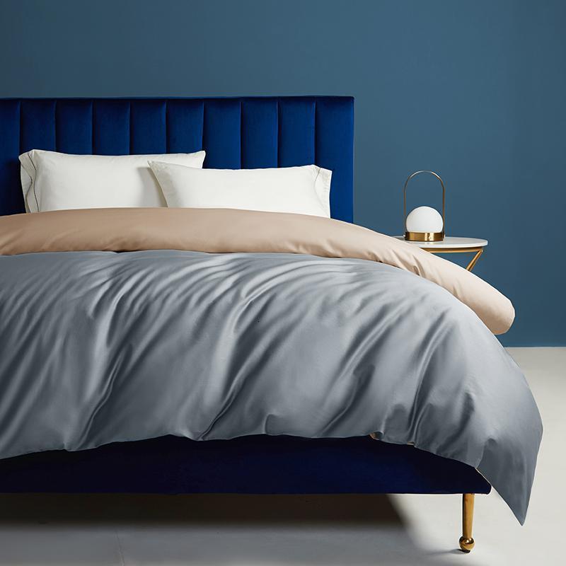 全棉60支被套单件20020贡缎纯色全棉1.8m三件套单人被罩150200高清大图