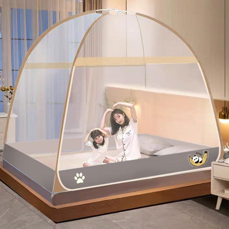 免安装蒙古包蚊帐家用新款卧室防摔支架单人学生宿舍全封闭高清大图