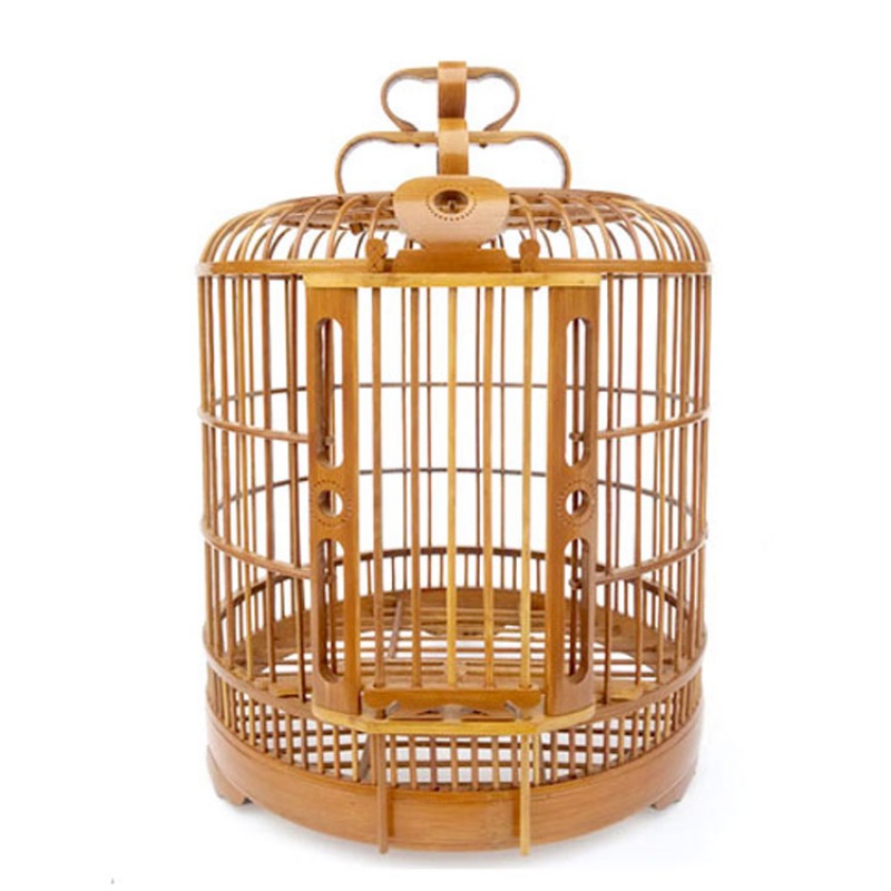 贵州凯里画眉笼手工老竹画眉鸟笼鹩哥八哥画眉生头鸟笼子配件高清大图