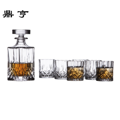 鼎亨进口水晶威士忌醒酒器盛酒器带盖密封红酒存酒瓶酒壶家用玻璃