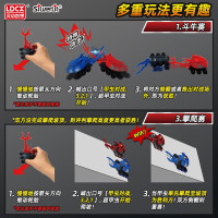 灵动创想(LDCX)超甲虫战记玩具对战机甲战纪机器人战车赛车战斗盘套装 竞技款-肯塔罗仕BG0109
