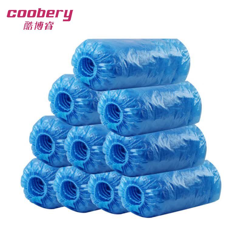 酷博睿(coobery) 鞋套一次性室塑料脚套防尘一次性鞋套【加厚一次性鞋套塑料(100只/袋)】