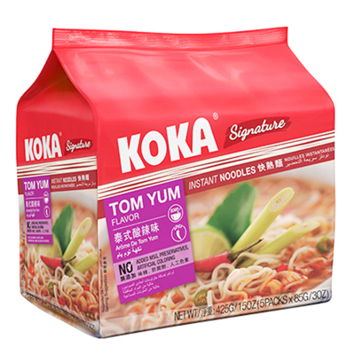 可口KOKA泰式酸辣味快熟面85g*5袋 新加坡进口 方便食品 方便面 夜宵 汤面