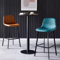 北欧轻奢吧台椅家用高脚凳现代简约酒吧椅子靠背椅网红ins前台椅 吧台凳（颜色可选） btd-1101 个