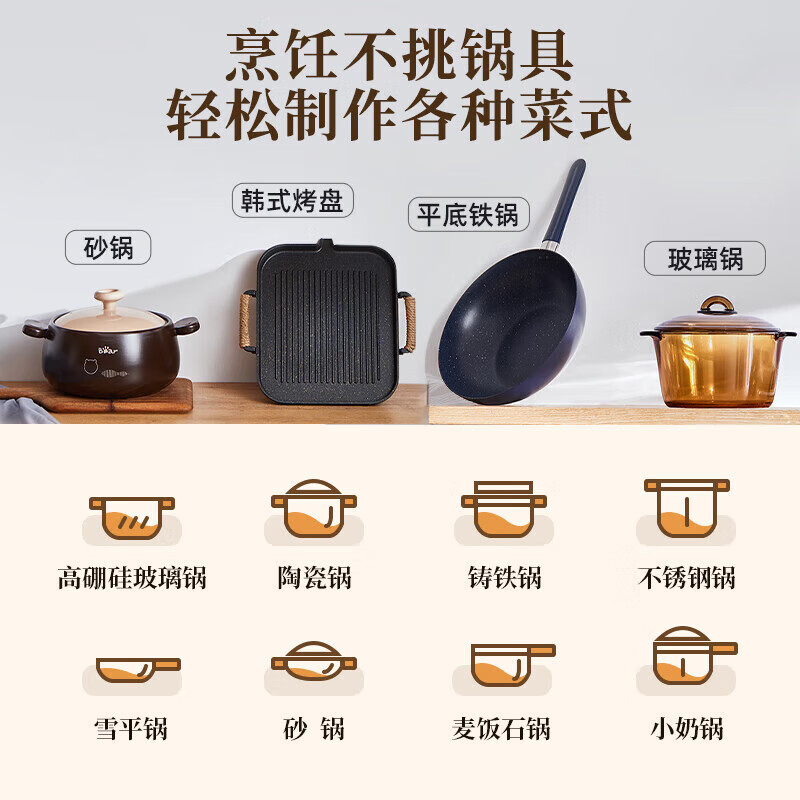 小熊(bear) DTL-D22A1家用电磁炉 大功率电陶炉 小型电磁灶 一键爆炒炒菜 电陶炉高清大图