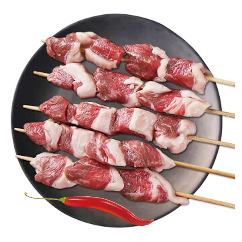 阿勒穆斯 内蒙古家庭羊肉串约170克(10串/袋) 烧烤食材内蒙古草原羊肉(预售))高清大图