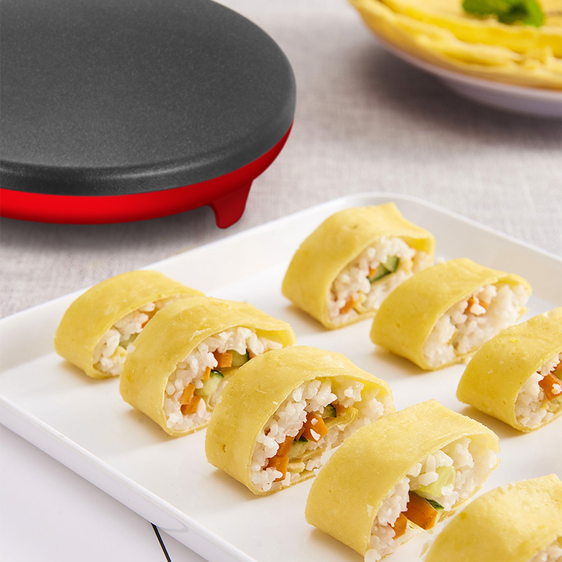 金正(NiNTAUS) P10红色 煎烤机(薄饼机电饼铛家用 20CM大容量 快速加热烤饼/春卷/水果千层
