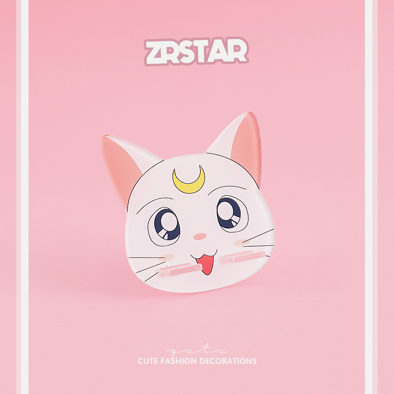 美少女战士床上床头桌面小巧支架手机懒人看片支撑架简约白猫手机座