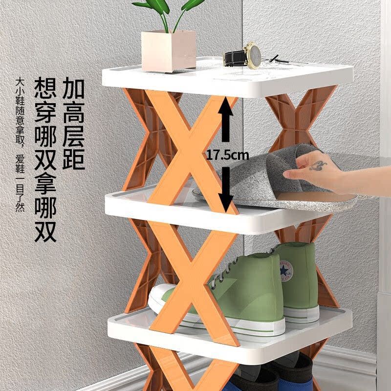 鞋架家用门口多层简易小窄塑料鞋柜收纳儿童鞋架子宿舍小型省空层高清大图