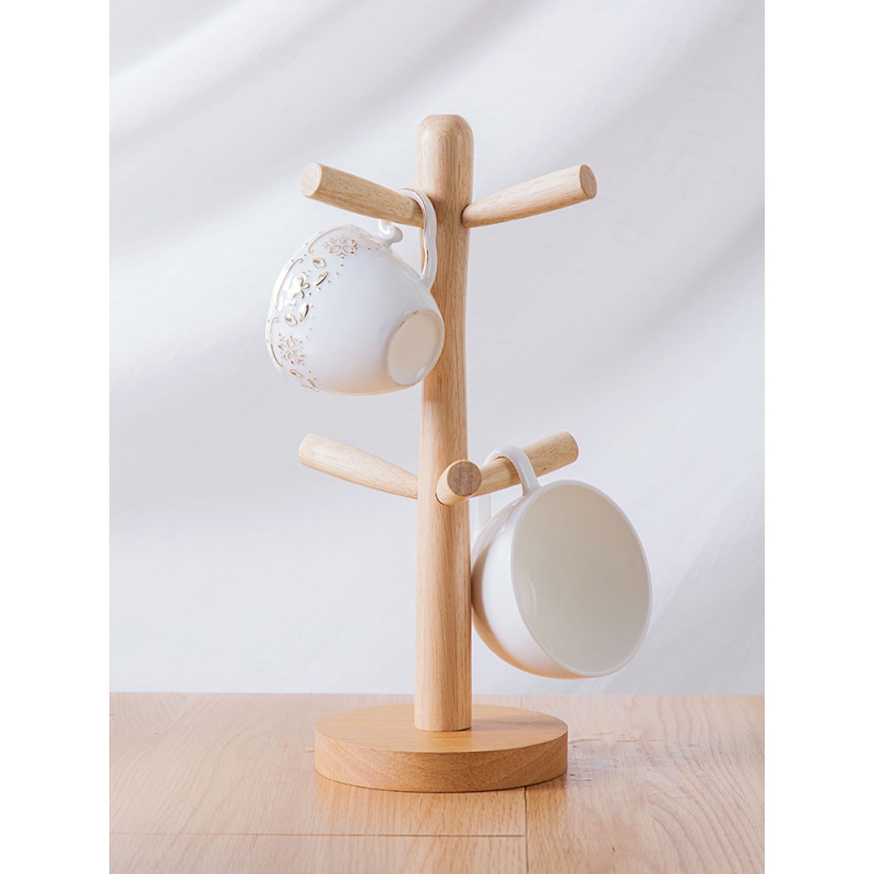 木质沥水杯架家用杯子置物架 杯子架收纳架水杯架子水杯架高清大图