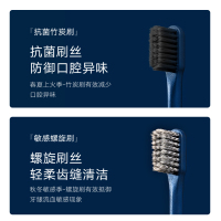 美的(Midea)电动牙刷MC-AX0102 琉璃蓝 消毒除菌牙刷 成人(刷头*4)竹炭+敏感刷头 亮白洁齿 情侣款