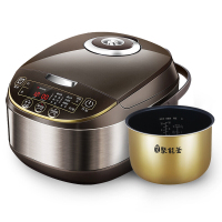 美的 MB-WFS5017TM电饭煲电饭锅 5L大容量智能预约气动涡轮防溢锅金属机身家用电饭煲