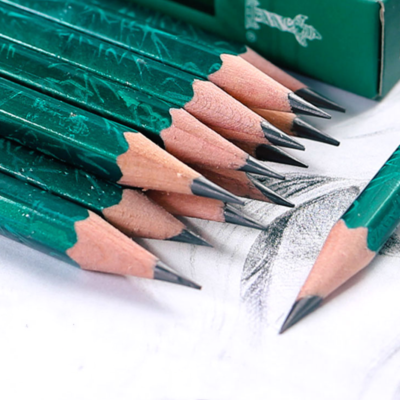 得力deliyc铅笔4b铅笔12支盒