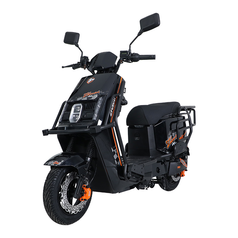 智迈M3M荣耀版MiNi智能电动轻便摩托车60V/72V长续航高速大容量电动车前后双碟TCS防侧滑电动车外卖车 黑色