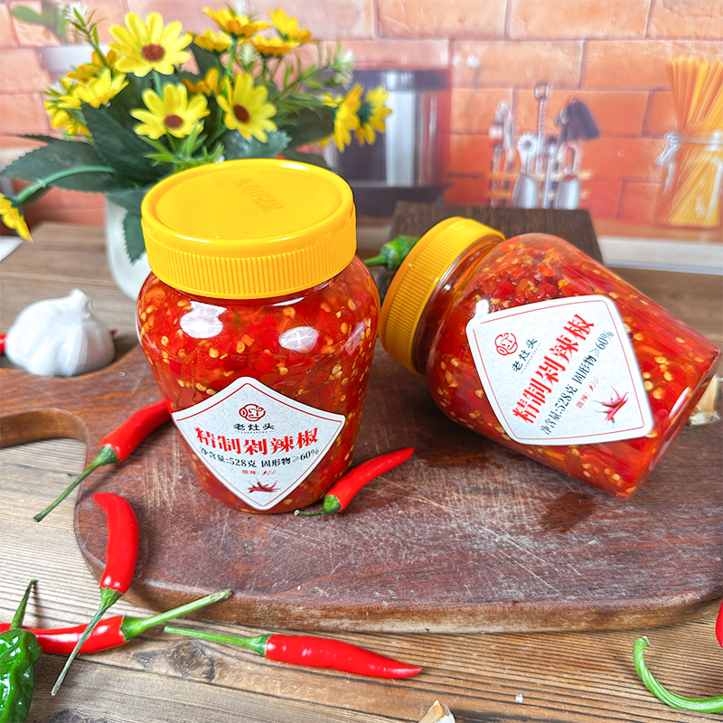 老灶头精制剁辣椒528g瓶装高清大图