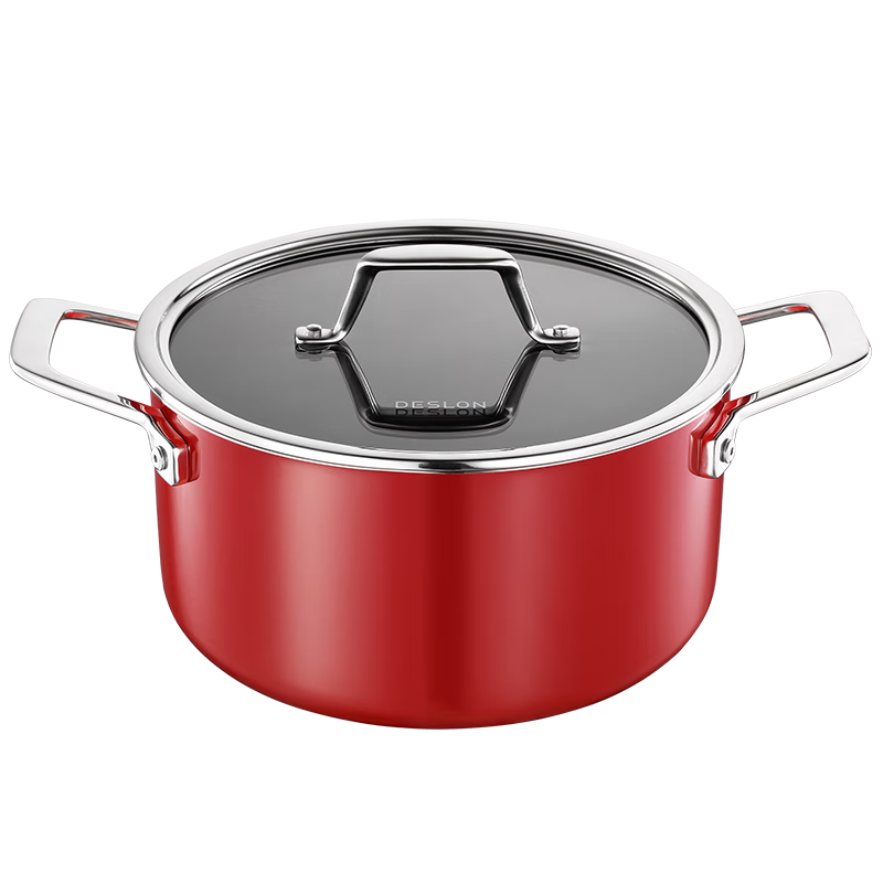 德世朗 云璟系列珐琅汤锅(24cm)DP908-C24RD