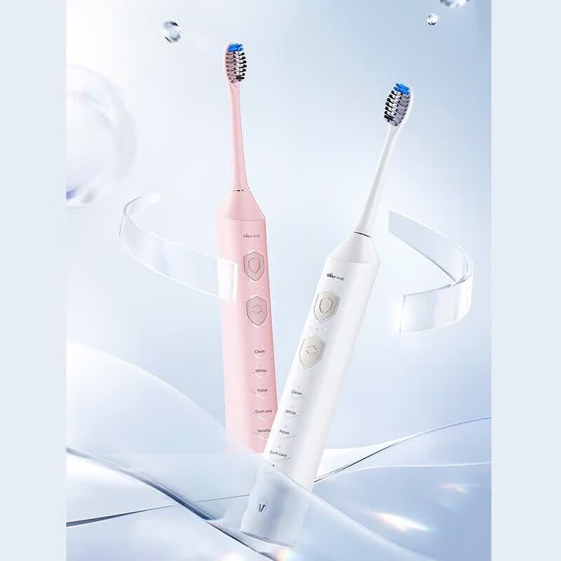 小熊电动牙刷智能声波清洁护龈刷头柔软舒适静音设计高清大图