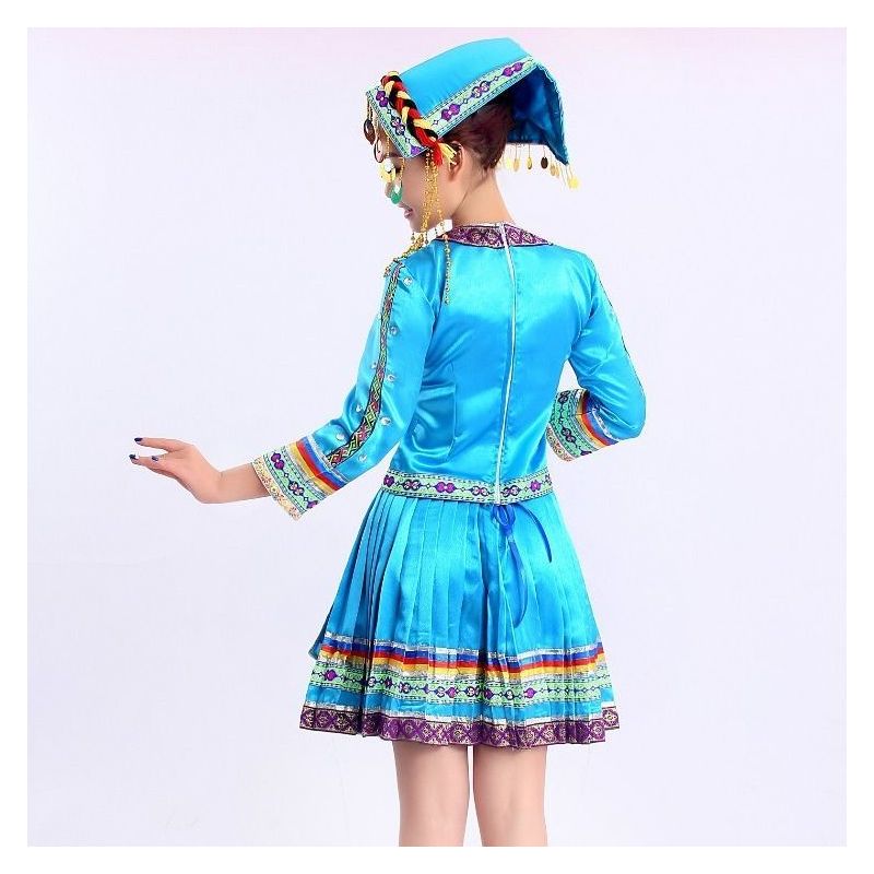 新款土家族彝族广场舞服装苗族少数民族舞蹈壮族瑶族演出服秋冬款