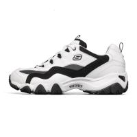 Skechers斯凯奇秋季情侣鞋男女同款时尚小白鞋厚底老爹鞋系列66666324&amp;666157