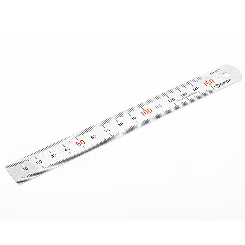 世达(SATA) 不锈钢直尺15cm 91401高清大图