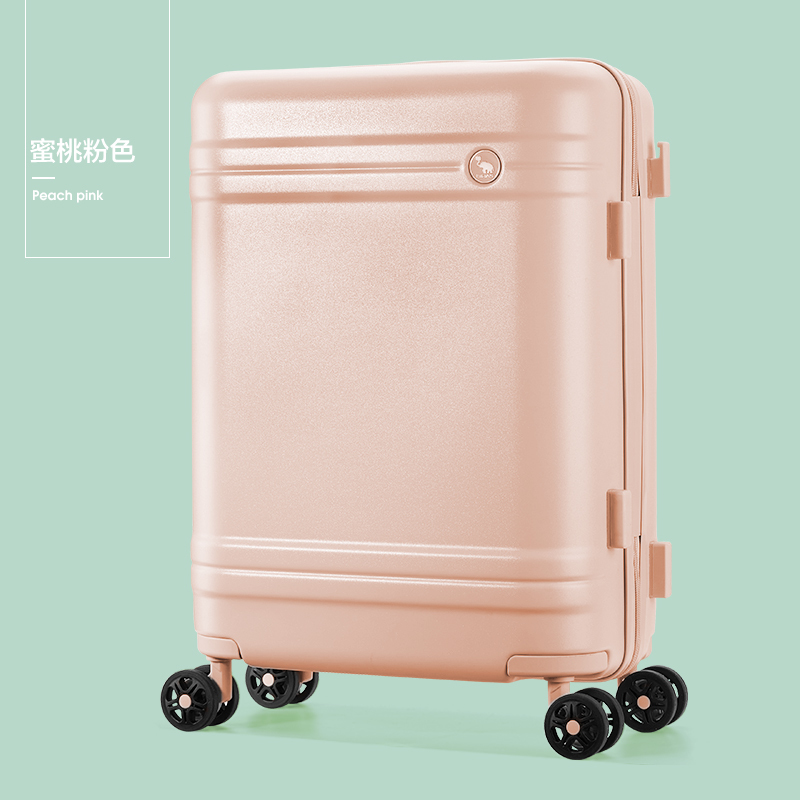 爱华仕oiwas时尚潮流纯色拉杆箱女20寸旅行箱男万向轮24寸行李箱视频