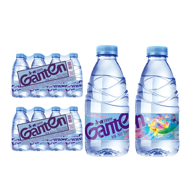 景田纯净水小瓶360ml*24瓶饮用水会议家庭饮用水景田高清大图