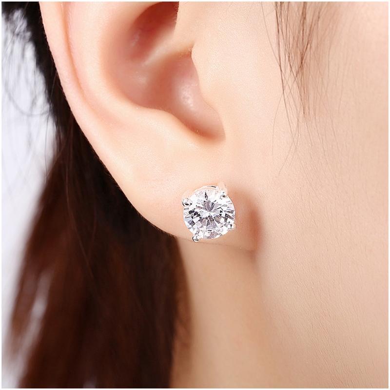 E064 Silver Earrings 925纯银耳环日韩耳钉女气质百搭简约防过敏送女朋友七夕情人节礼物