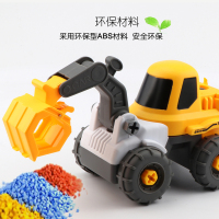 捷光玩具 男孩益智套装拼拆装积木玩具仿真挖掘土机消防车工程车DIY过家家 [大号工程车3款随机1只]