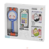 童启萌拨浪鼓+手机+卡片套装JY3210颜色随机益智