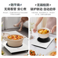 美的(Midea)电磁炉MC-DZ22S06E电磁灶铂钻系列2200W家用大功率 9档火力滑触双控 低温保护