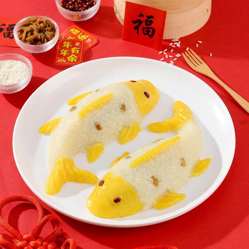 千味央厨八宝饭馅料饱满甜而不腻开袋即蒸半成品开运锦鲤款400g*3袋高清大图