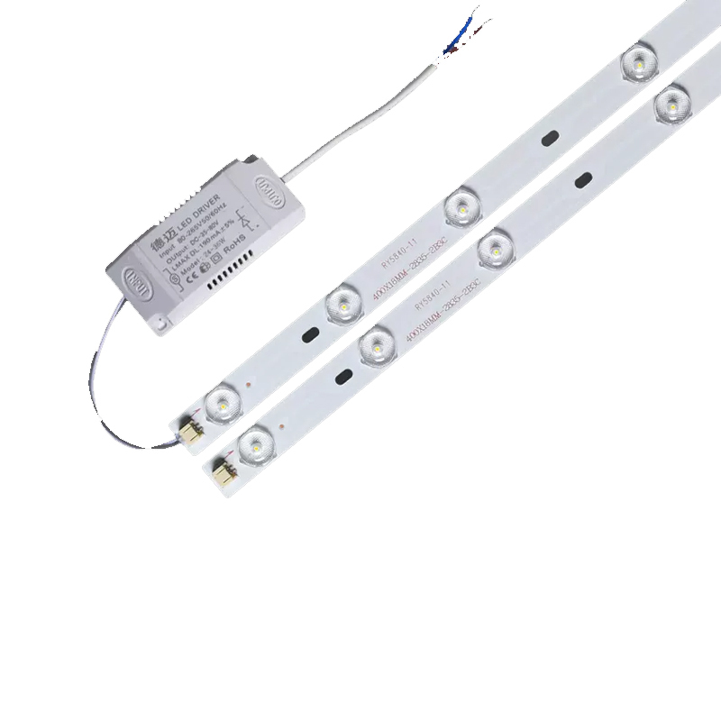 德迈长条透镜110V吸顶灯灯芯灯管贴片40CM 单色18W 白色 2条装