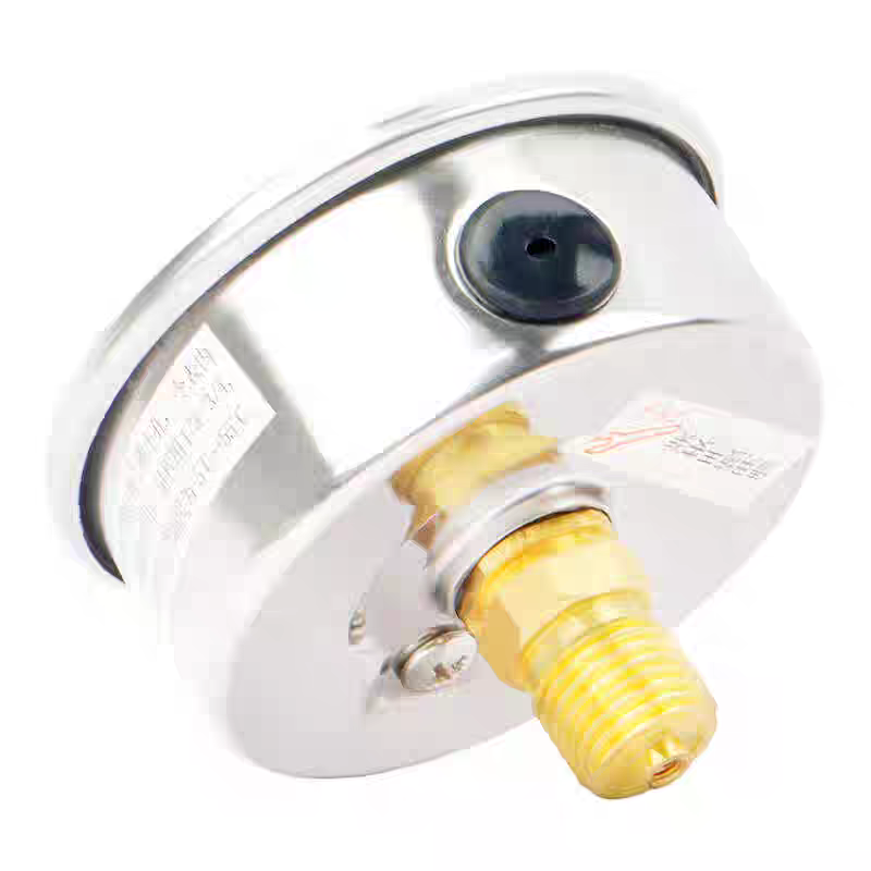 红旗 轴向耐震压力表定制检测款YTN60Z 60MPA 块高清大图