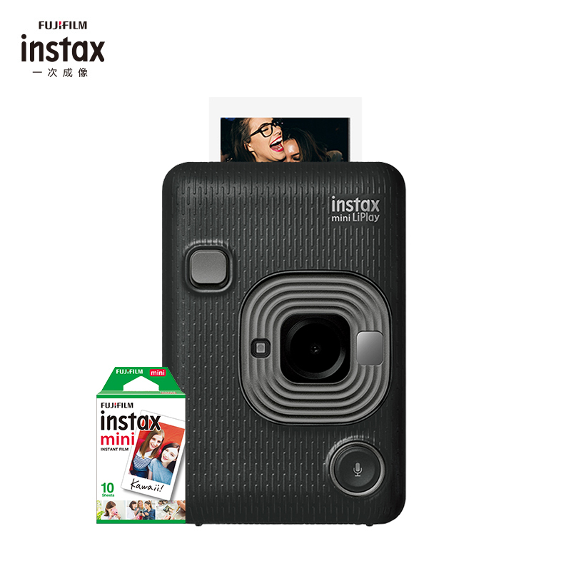 [数模来袭]富士(FUJIFILM)instax mini LiPlay深空灰 立拍立得胶片相机 套餐一(含10张相纸)