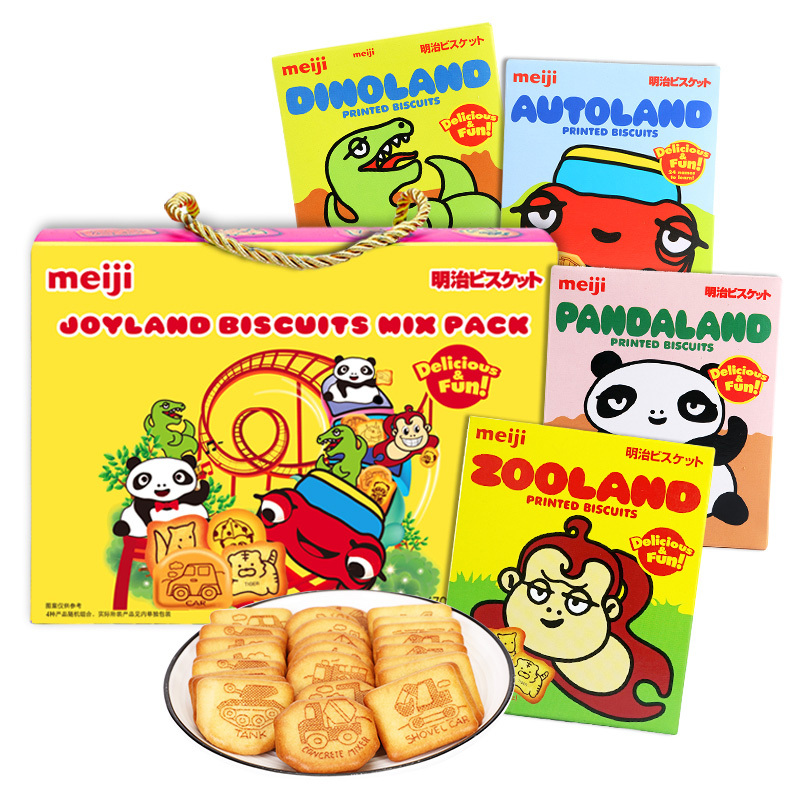 明治(meiji)乐园饼干趣味组合装礼盒280g 新加坡原装进口食品