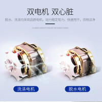 奥克斯（AUX）6kg 大容量半自动洗衣机 家用小型双桶双缸带甩干 租房宿舍出租用 HB60P80-98H