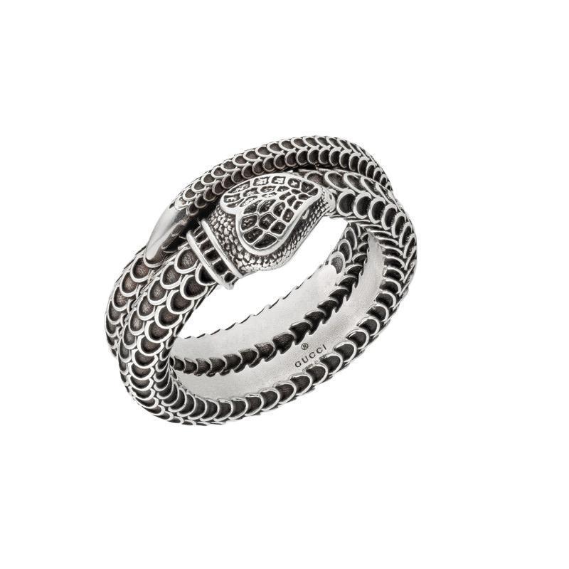 gucci古驰garden系列925纯银灵蛇造型戒指577294j84000811视频